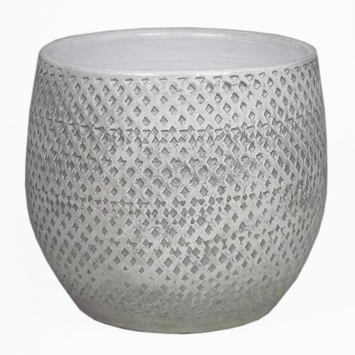 Pot Sabine Blanc 29 Cm 1 Pot Sabine Blanc 29 Cm